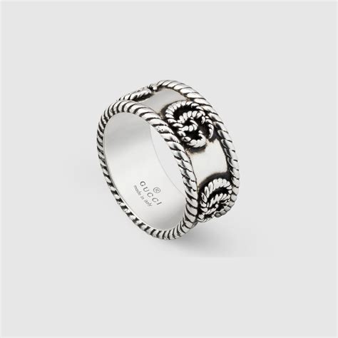 anello gucci donna argento|Anello Doppia G in argento sterling 925 .